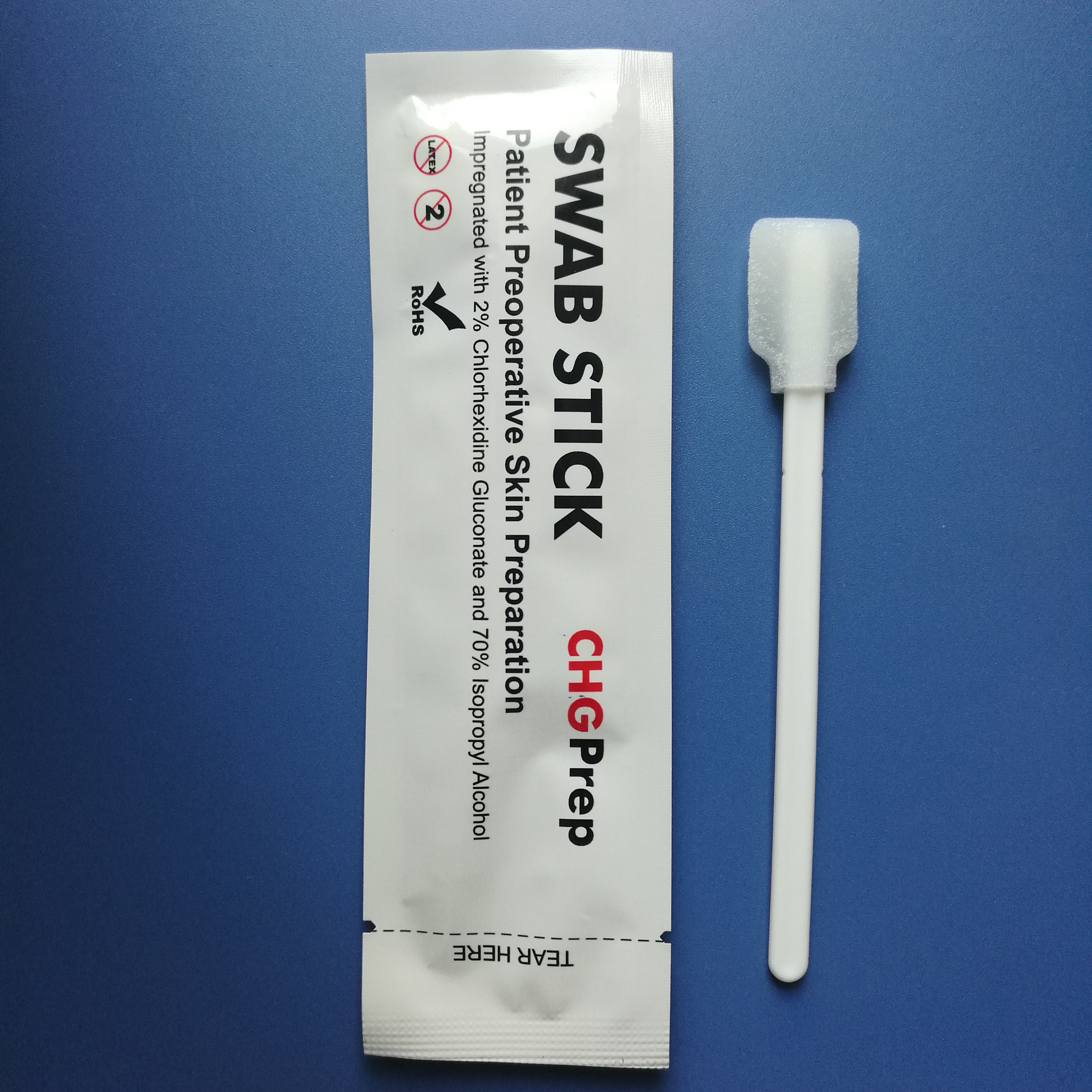 CE ISO Disposable medical SWAB STICK for clean stick with 70 Isopropyl